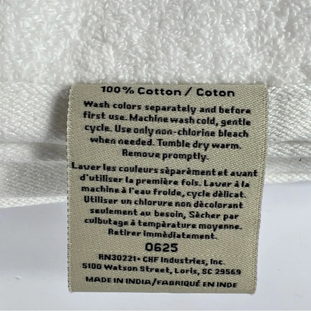 Ted Baker London Bath Towels Set of 2 Spa White Super Plush 100% Cotton NEW